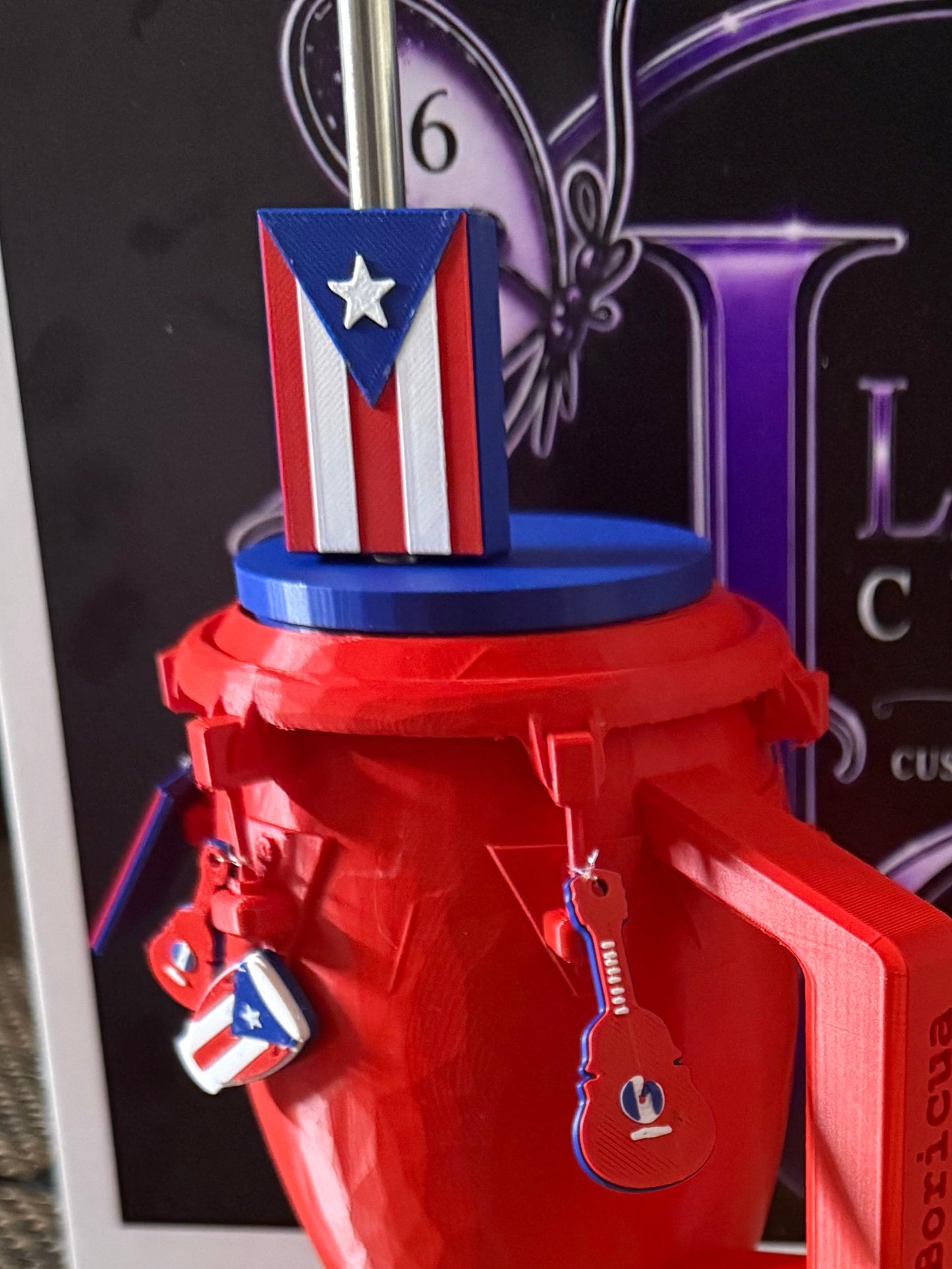 Flag straw topper