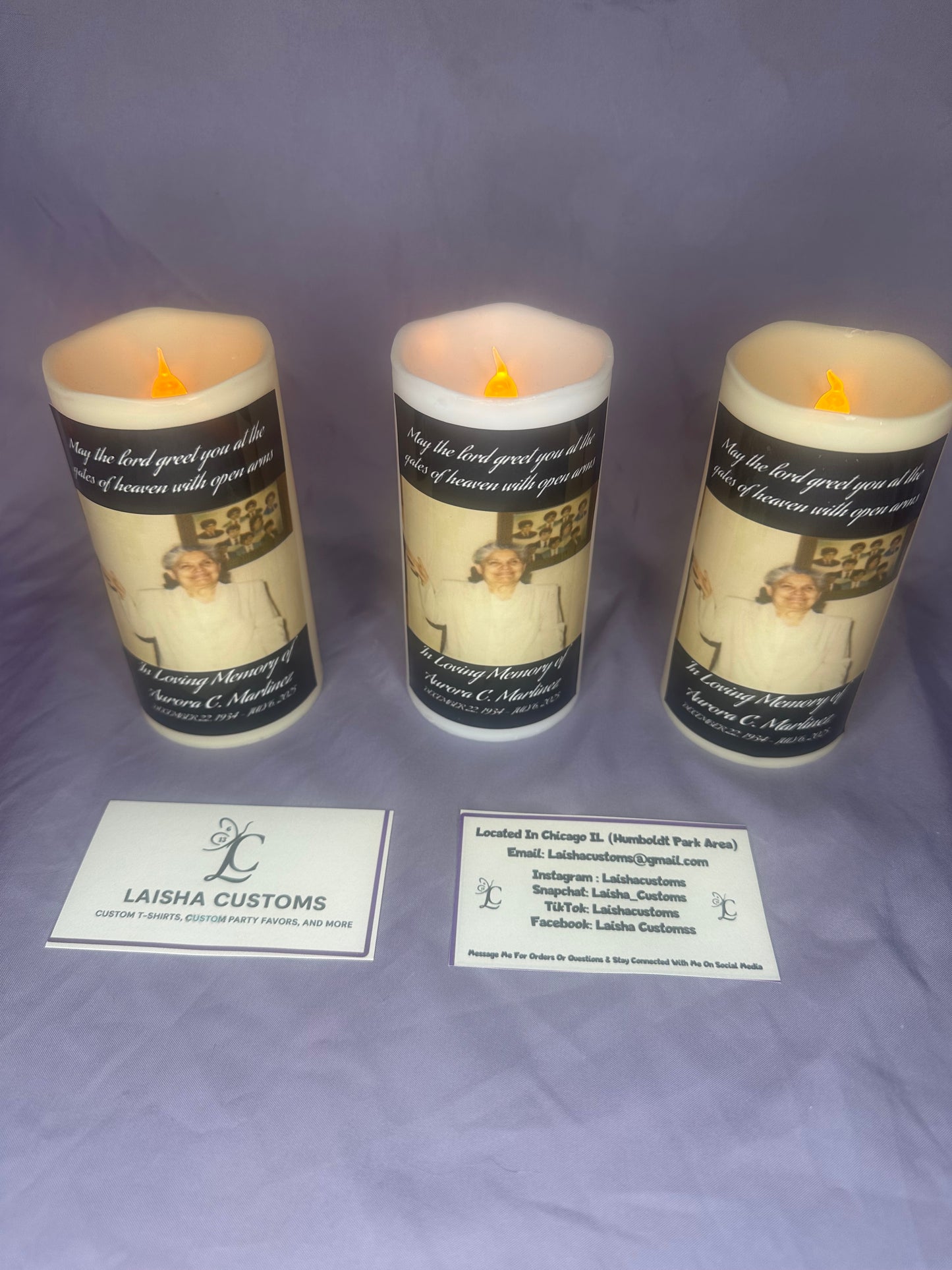 Custom battery operated candle