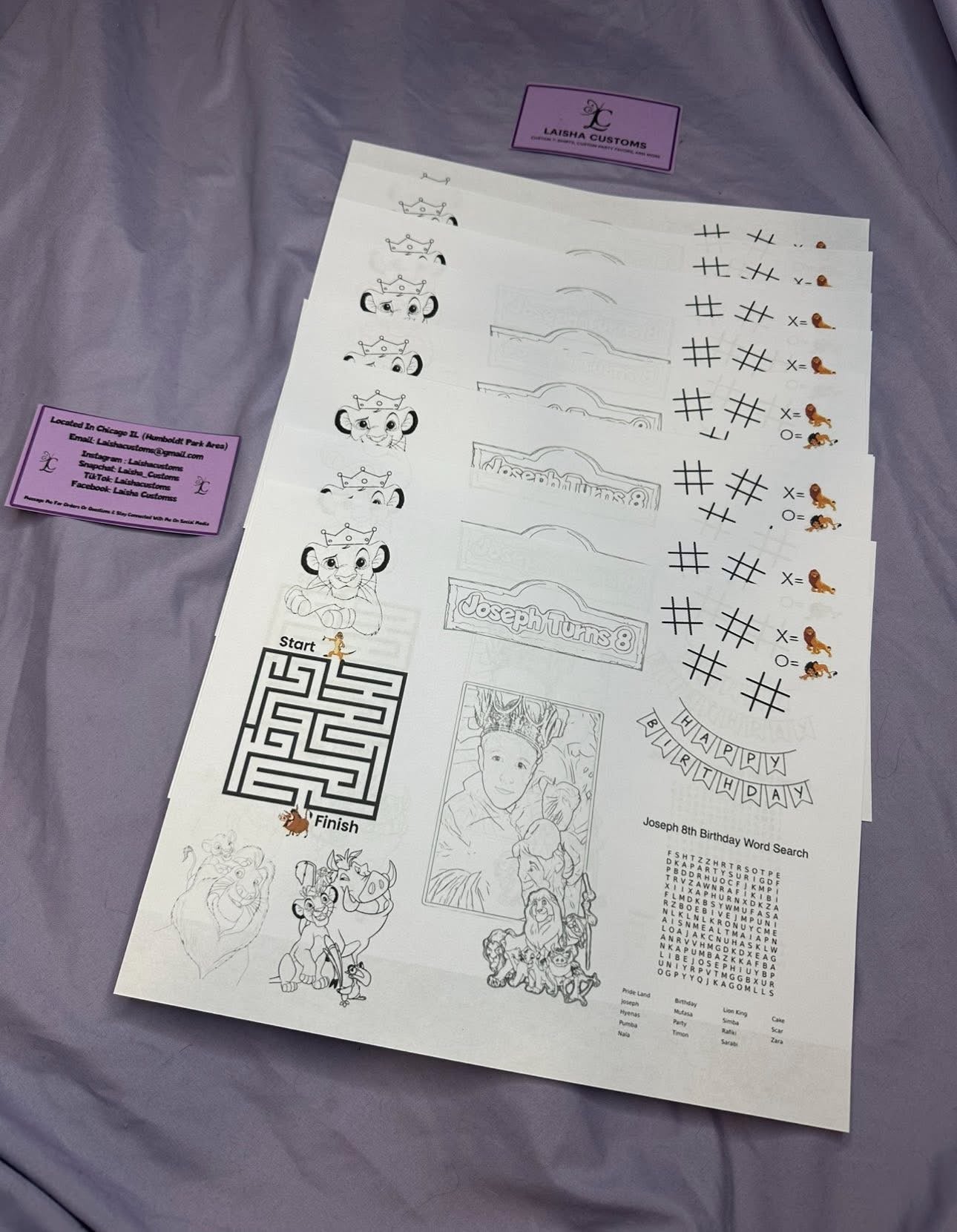Custom Coloring Sheets