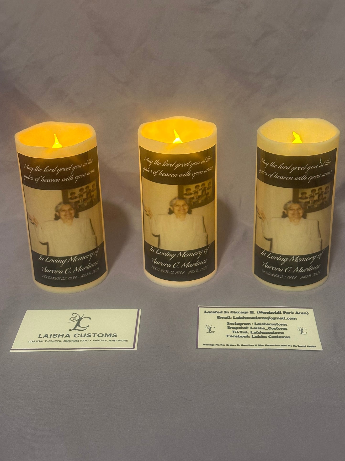 Custom battery operated candle