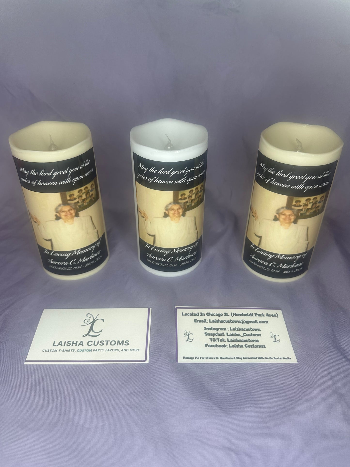 Custom battery operated candle