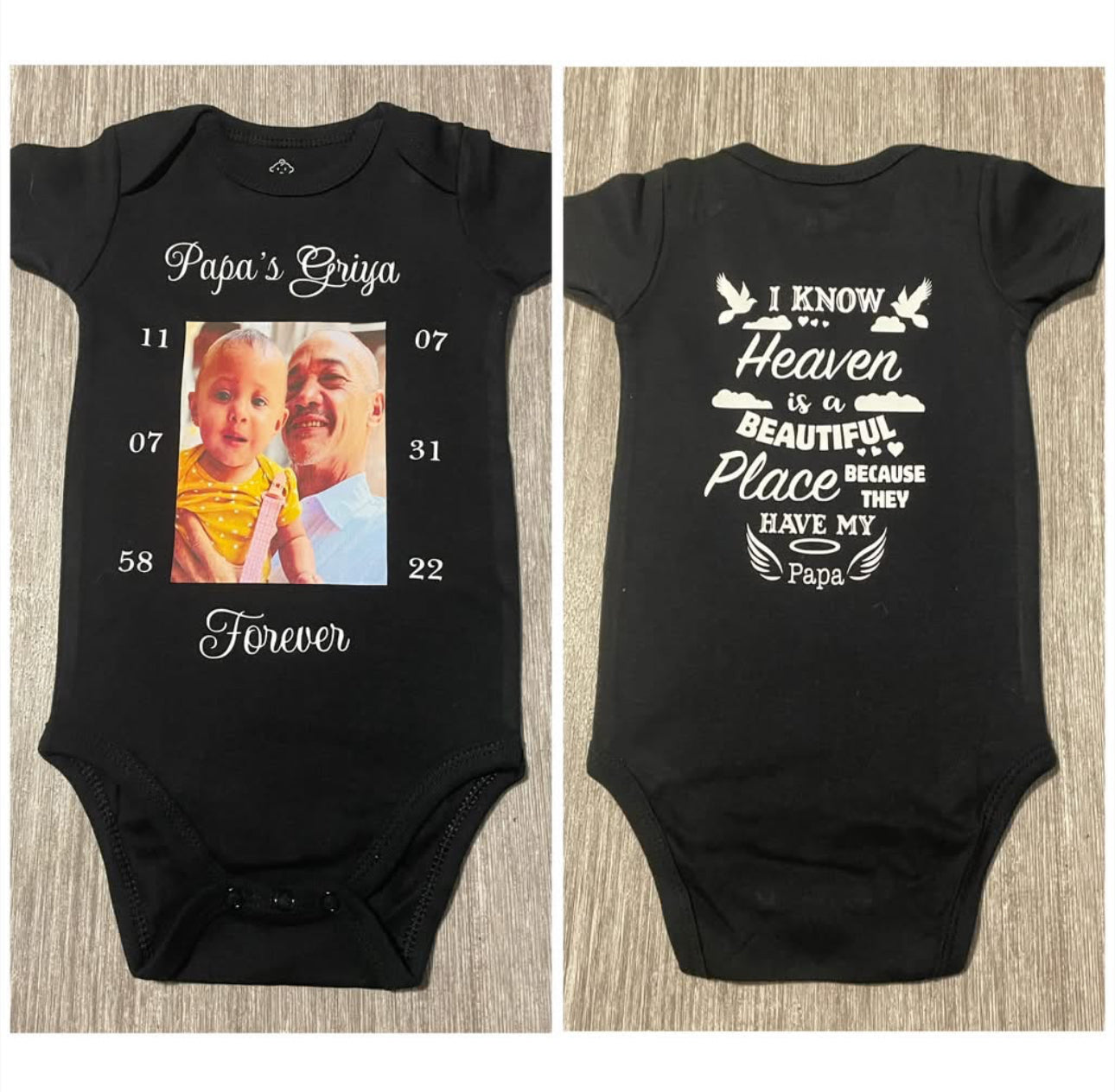 Memorial baby onesie