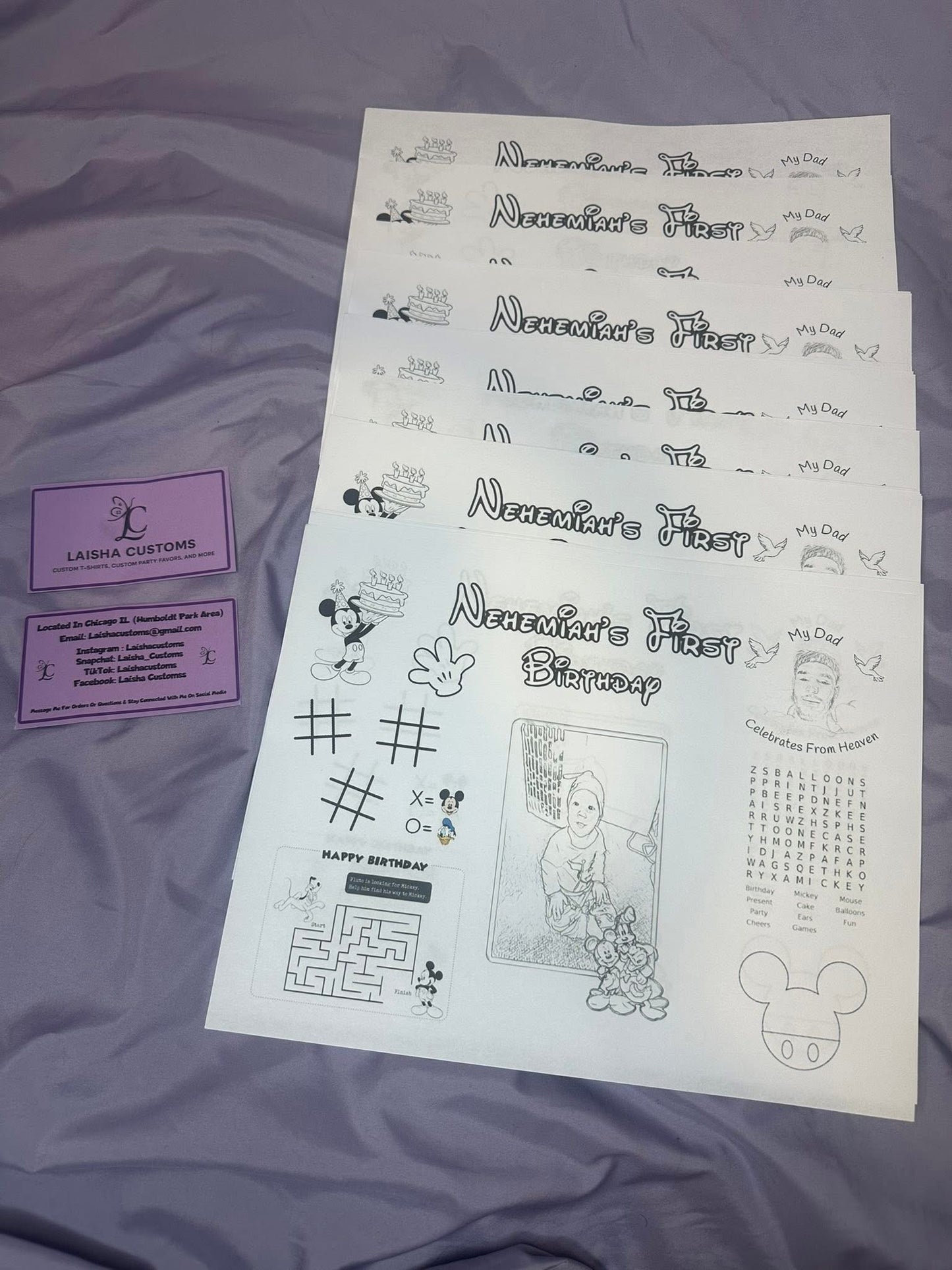 Custom Coloring Sheets