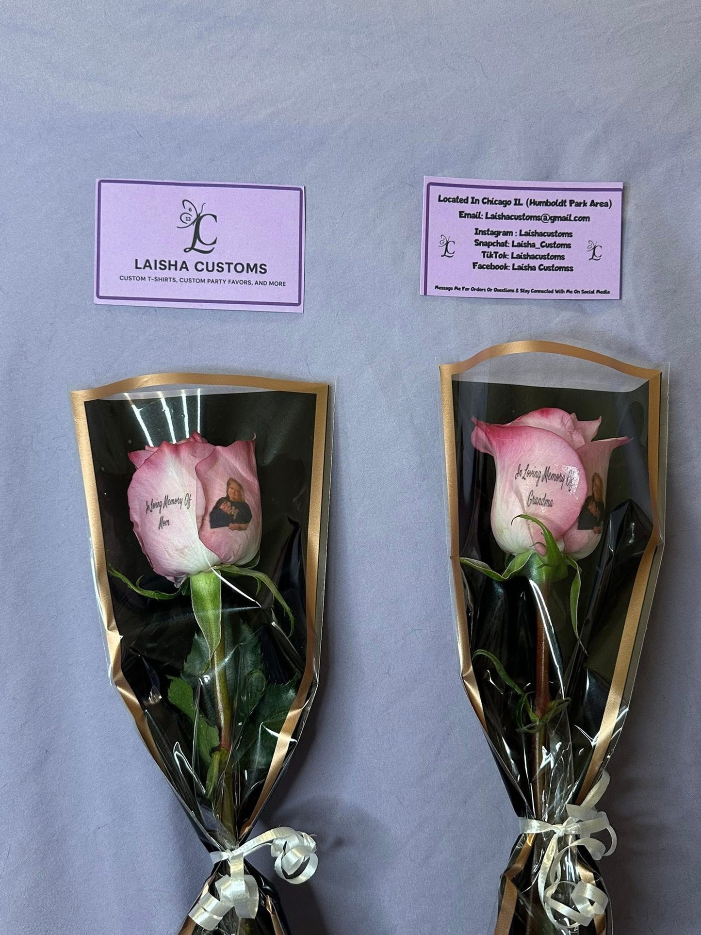 12 custom photo roses