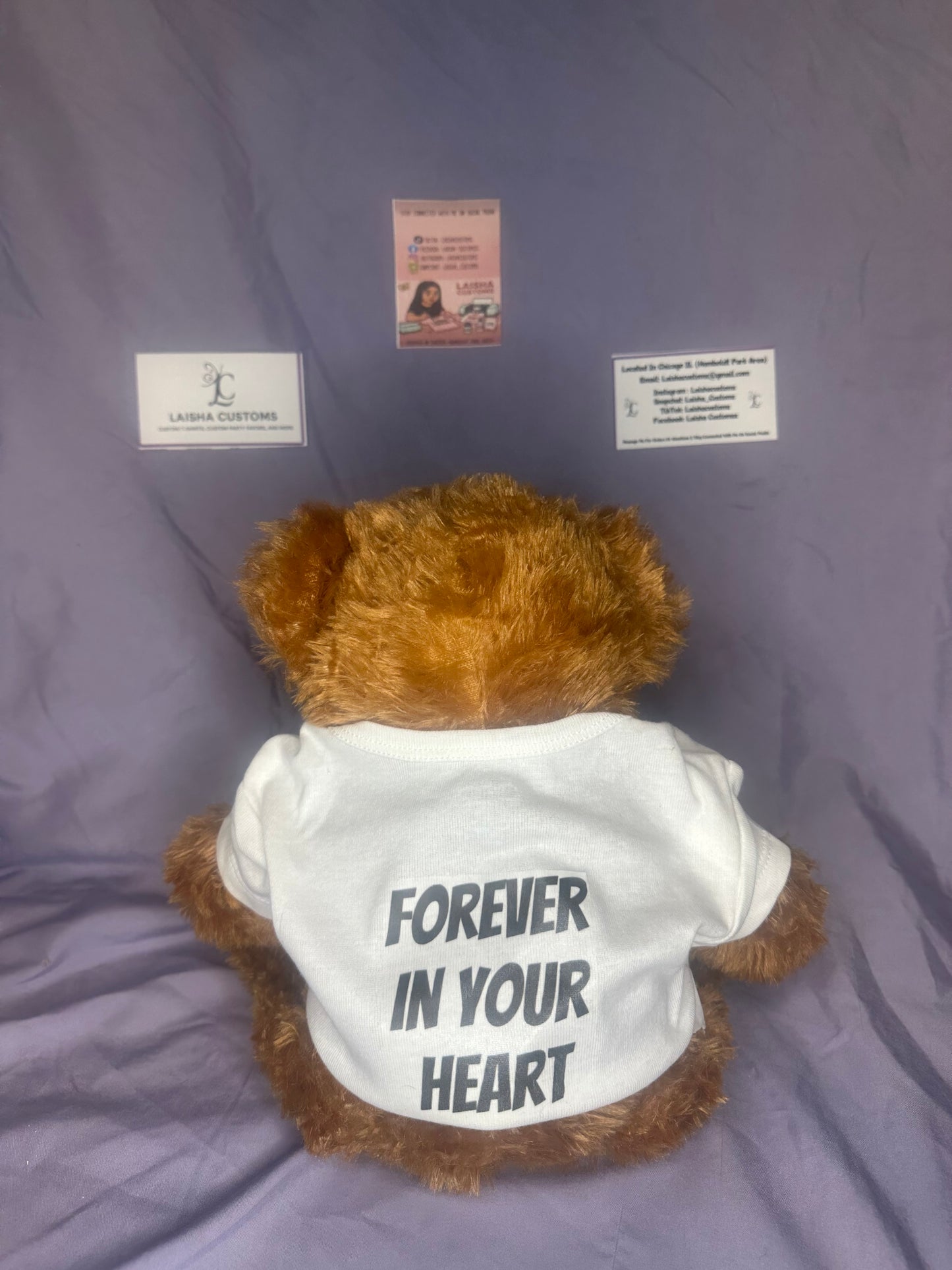 Teddy bear with custom shirt