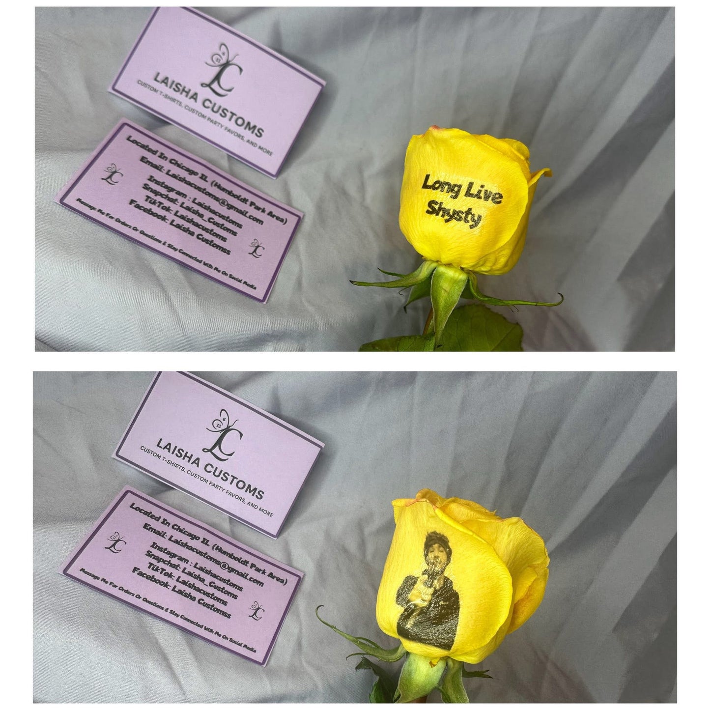 12 custom photo roses