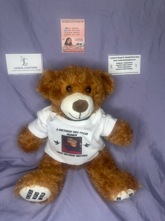 Teddy bear with custom shirt