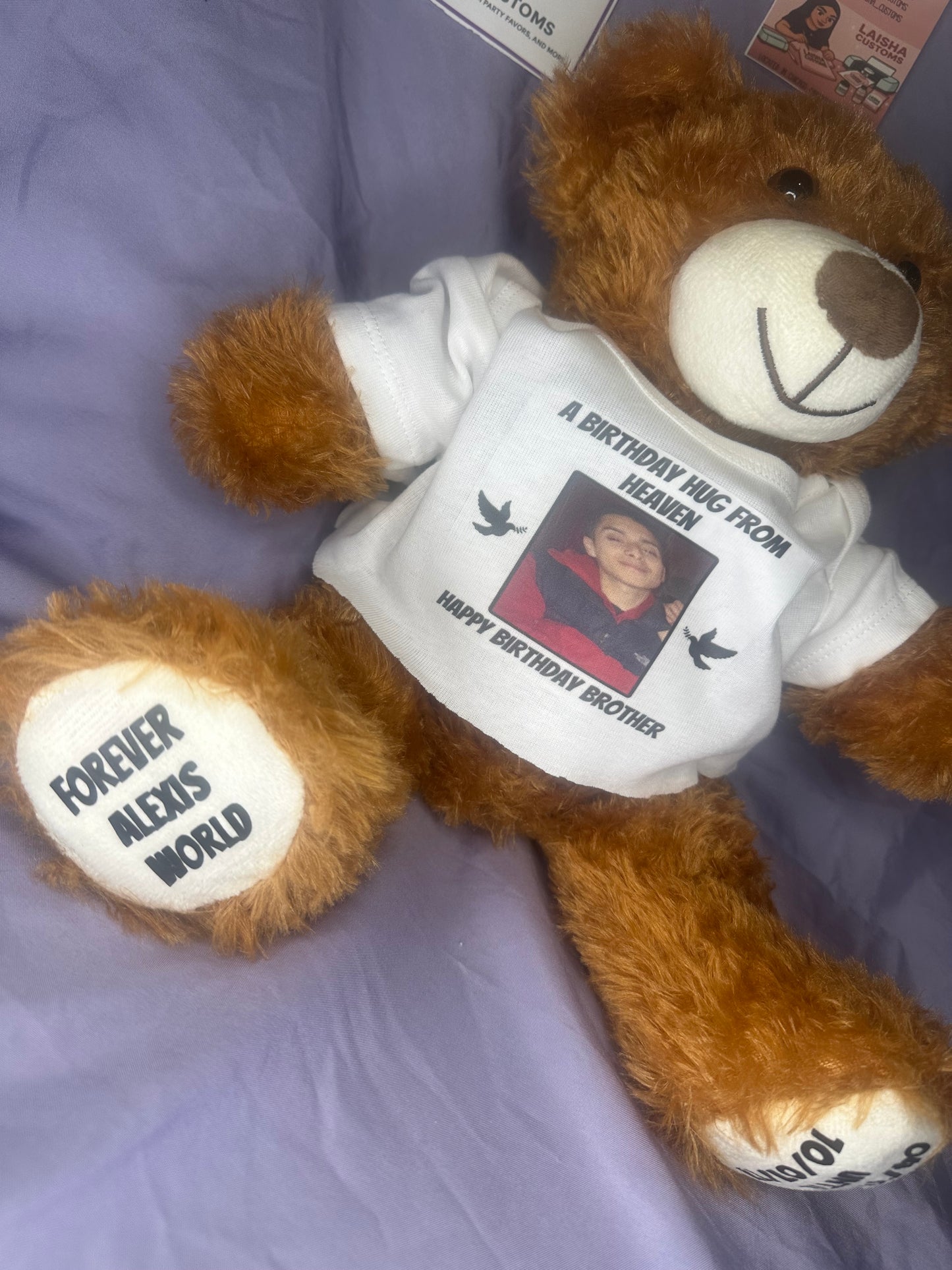 Teddy bear with custom shirt