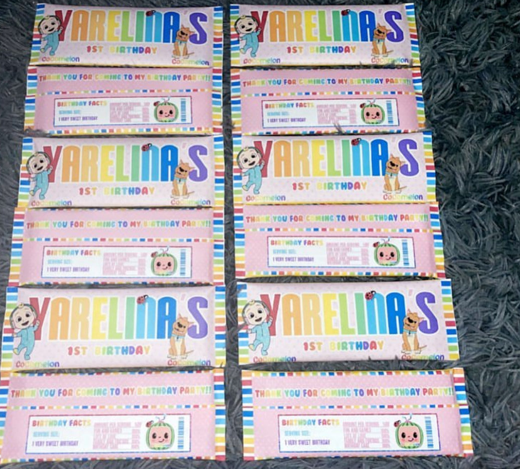 Custom Candy Bars (12 count)