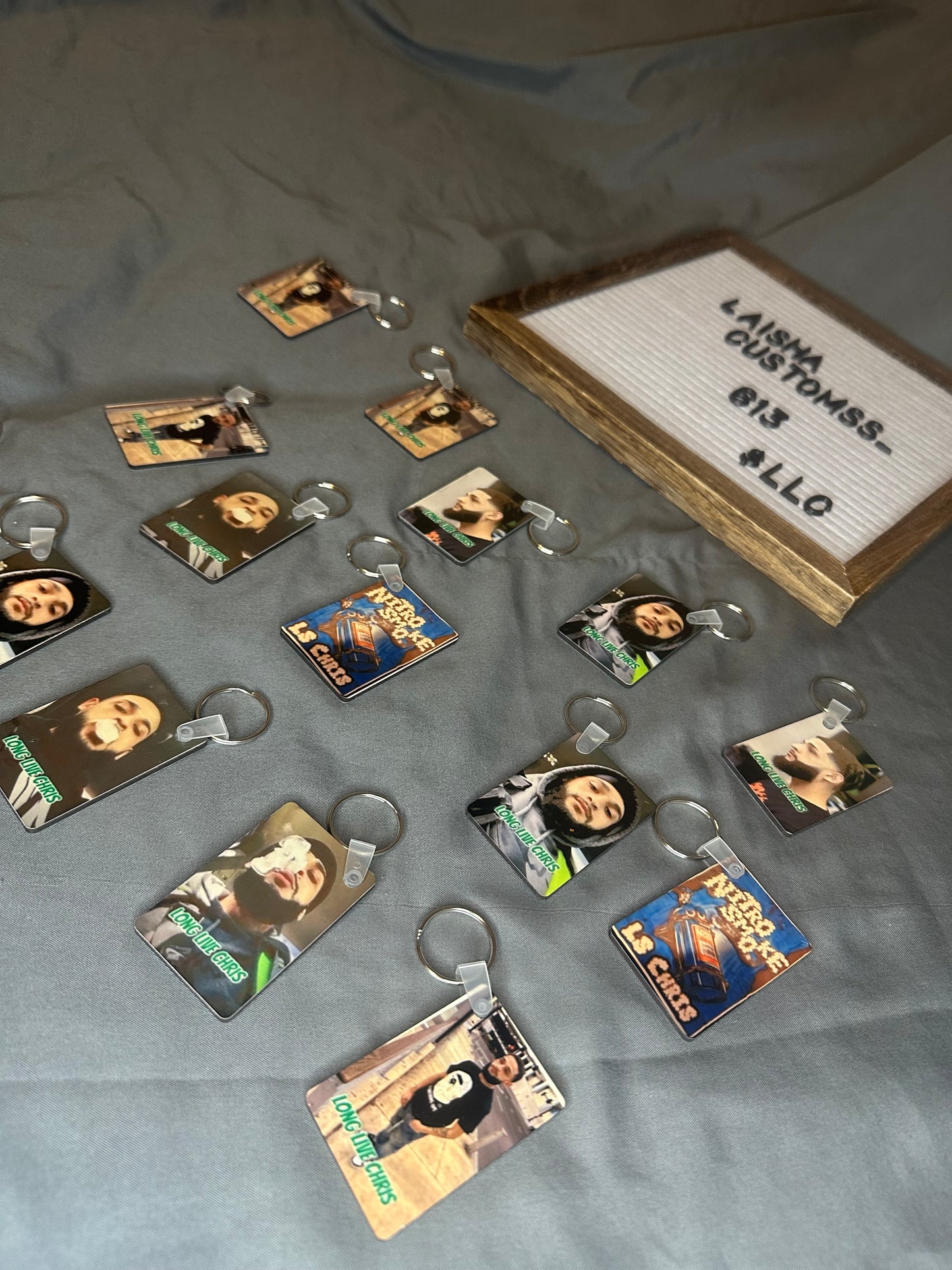 Double sided keychain